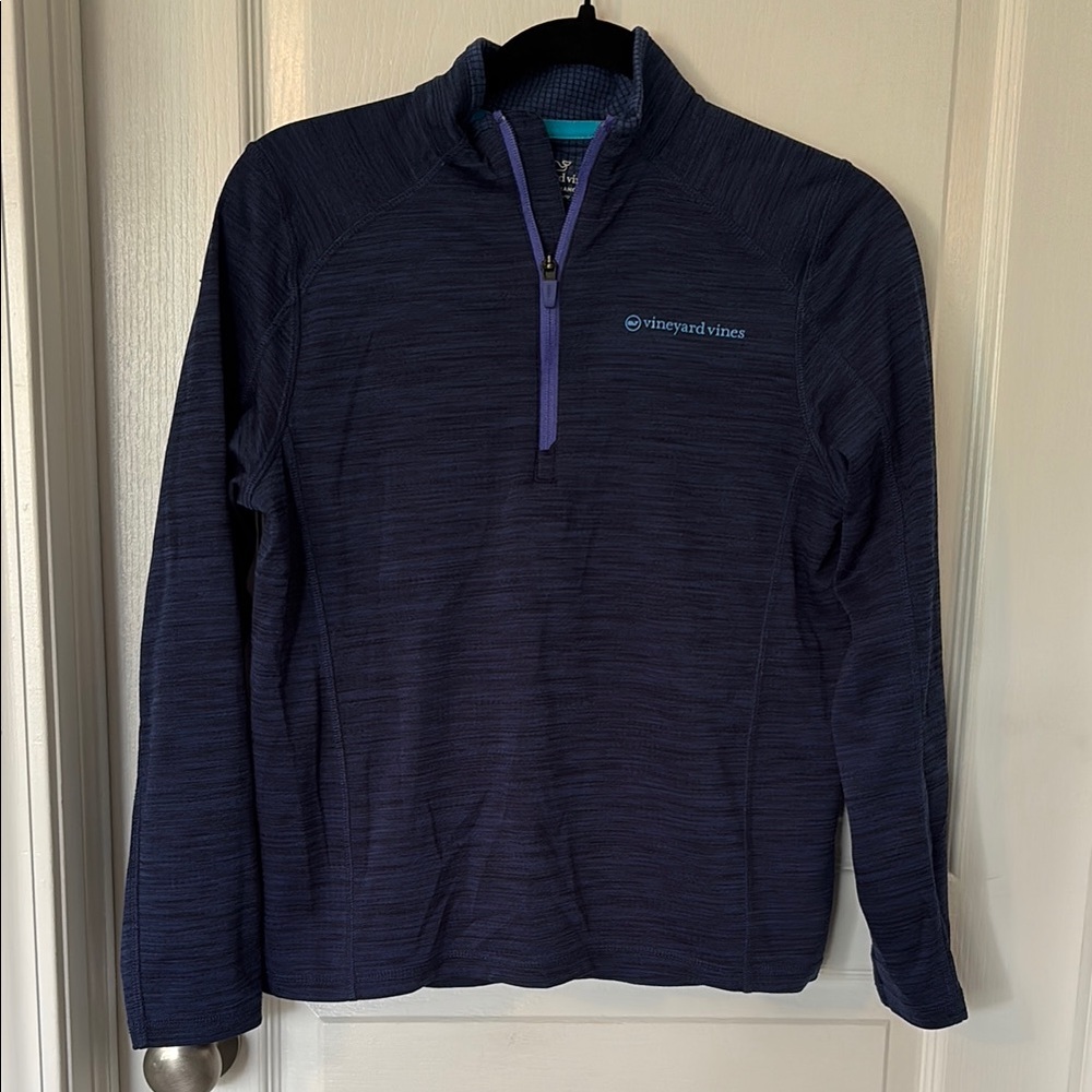 Vineyard Vines kids Dark Blue Quarter-Zip Jacket